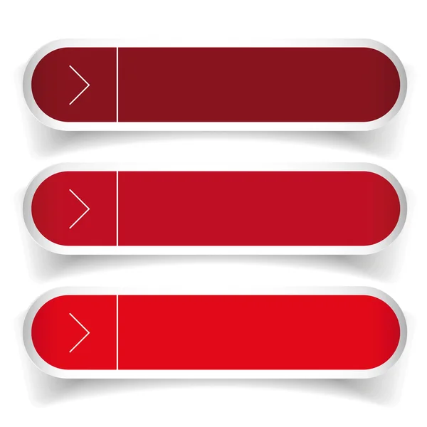 Leere Web-Buttons Vektor - rot — Stockvektor