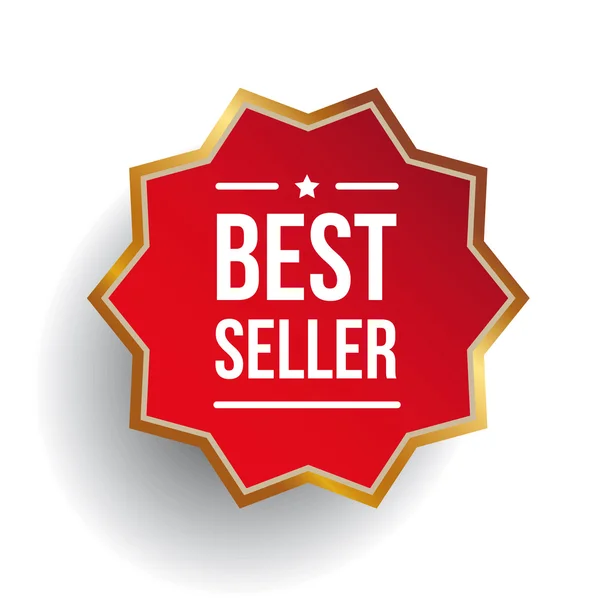 Best Seller vettore stella rossa — Vettoriale Stock