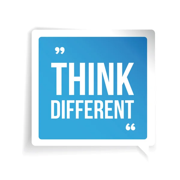 Think Different. Inspirerende, motiverende citaat — Stockvector