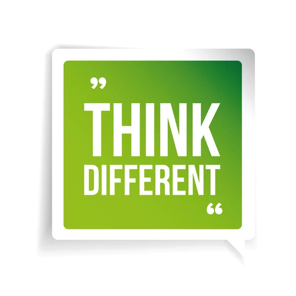 Think Different. Inspirerende, motiverende citaat — Stockvector