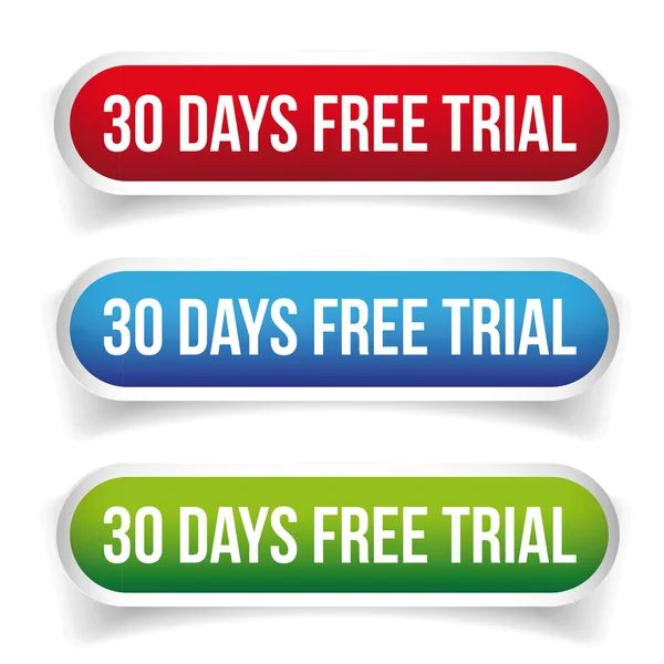 30 days free trial vector — Stock Vector