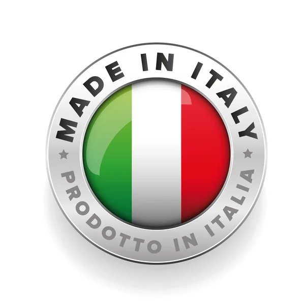 Made in italy pulsante — Vettoriale Stock