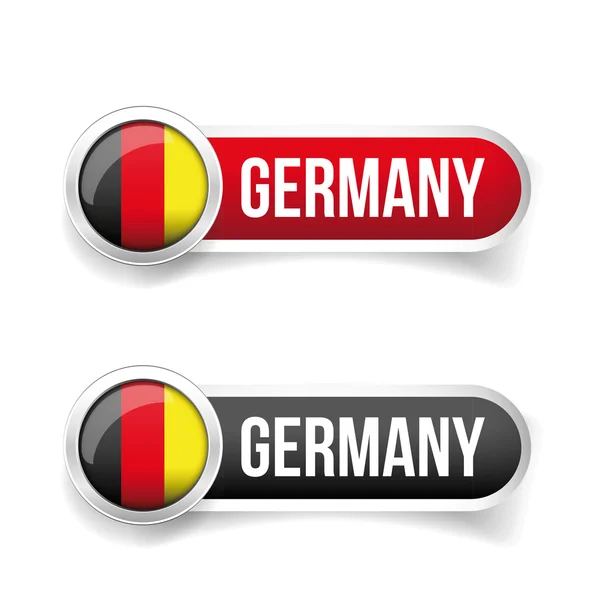 Tyskland flagga knappen vektor — Stock vektor