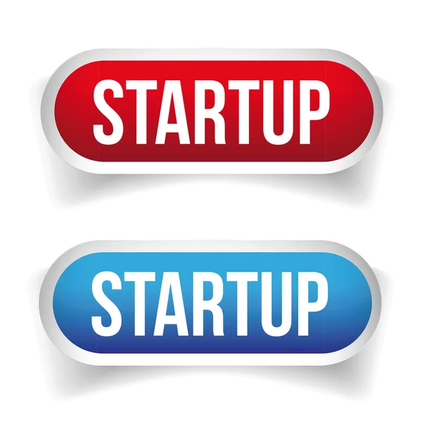 Startup button set vector — Stock Vector