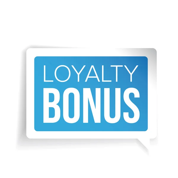 Loyalty bonus sticker blue speech bubble — Stock Vector