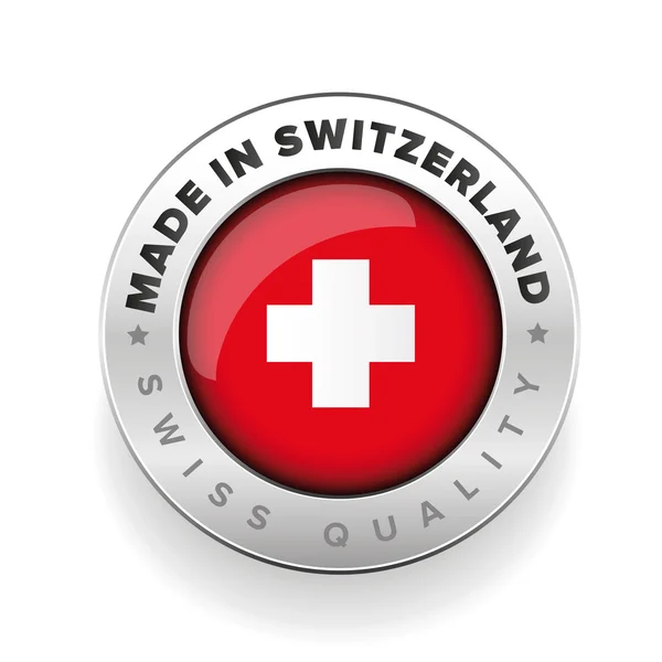 Made in Switzerland. Swiss made — Stock Vector