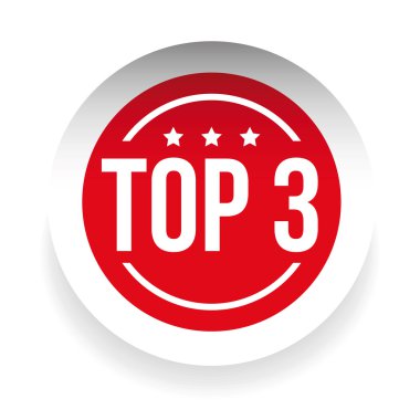 En iyi 3 etiket kırmızı vektör