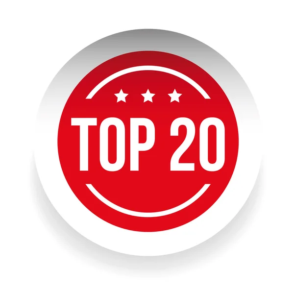 Top 20 etiqueta vetor vermelho — Vetor de Stock