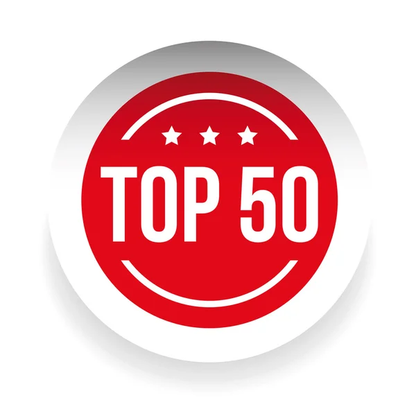 Top 50 etiqueta vetor vermelho — Vetor de Stock