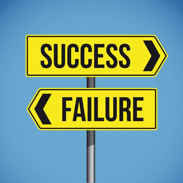Başarı başarısızlık işareti vektör — Stok Vektör