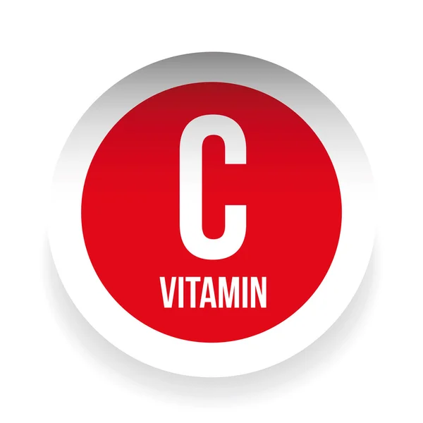 C-vitamin címke matrica — Stock Vector