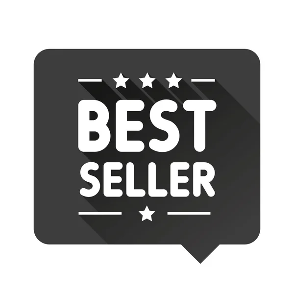 Beste verkoper label tekstballon — Stockvector