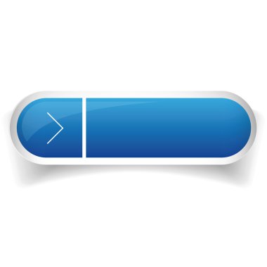 Düğme vektör bar mavi parlak web