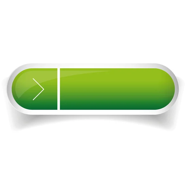 Groen glanzend web bar knop vector — Stockvector