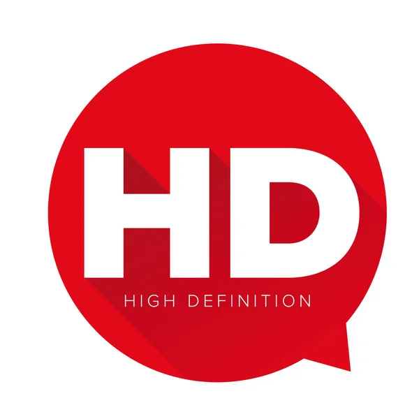 Pulsante HD - Vettore ad alta definizione — Vettoriale Stock