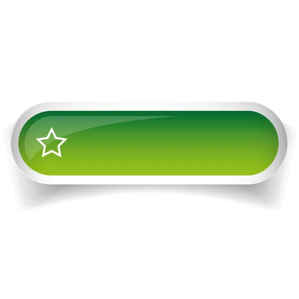 Green glossy web bar button vector — Stock Vector