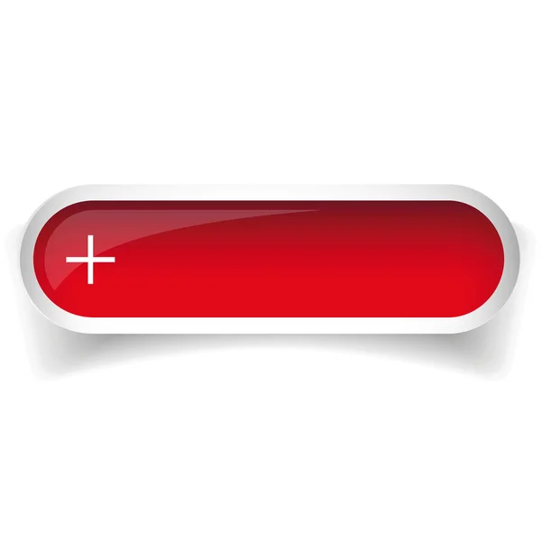 Rood glanzend web bar knop vector — Stockvector