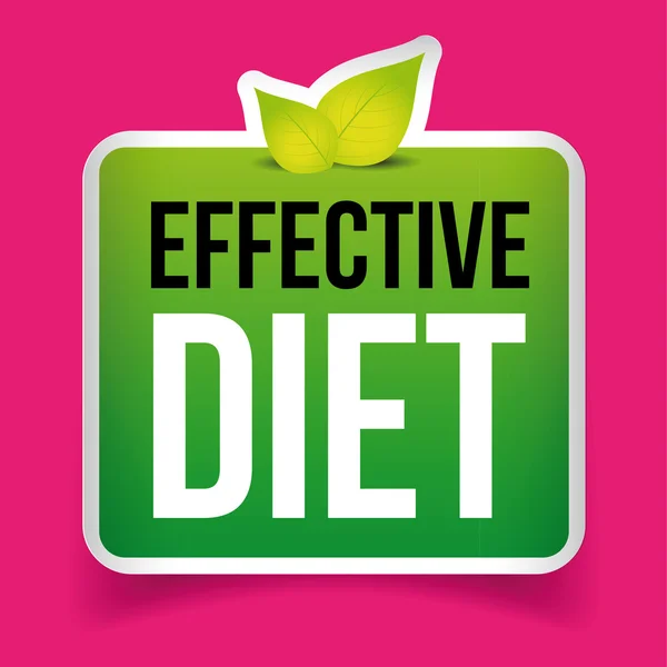 Effective Diet sign button — Stock Vector