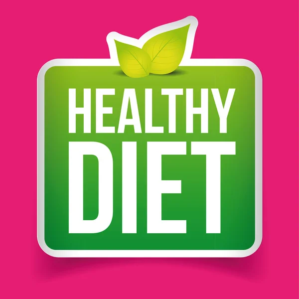 Healthy Diet sign button — Stock Vector