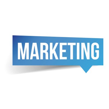 Pazarlama etiket konuşma balonu