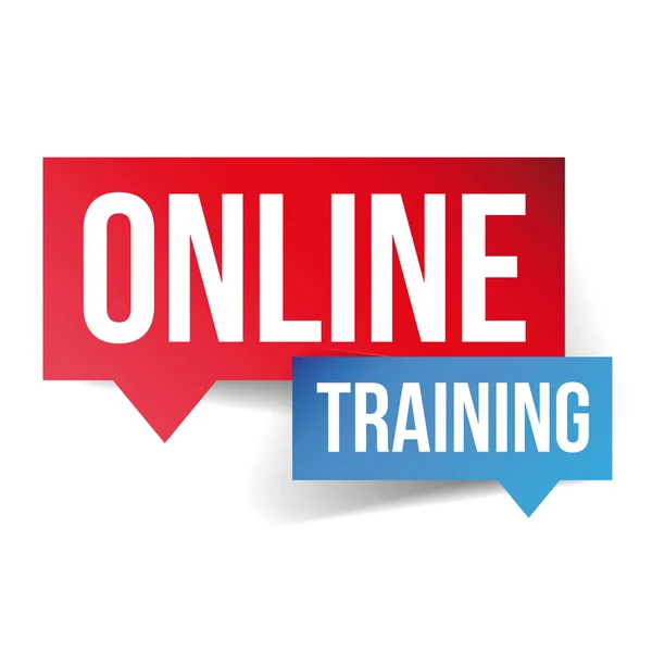 Online Training speech bubble — Stock Vector
