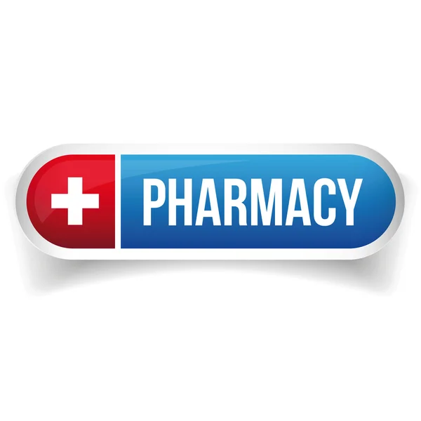 Pharmacy medical button vector — Stock Vector