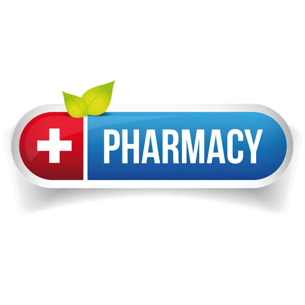 Farmácia vetor de botão médico — Vetor de Stock
