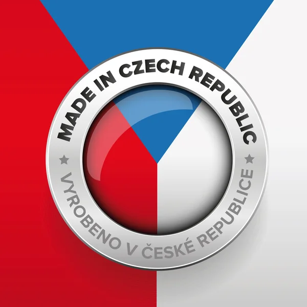 Fabriqué en République tchèque - Tchéquie — Image vectorielle