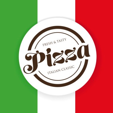 Vintage tarzı İtalyan Pizza damgası