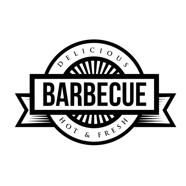 Vintage Style BBQ Barbecue Menu Stamp — Stock Vector
