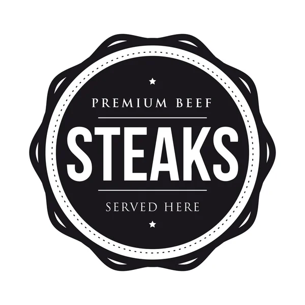 Steaky vinobraní razítko logo — Stockový vektor