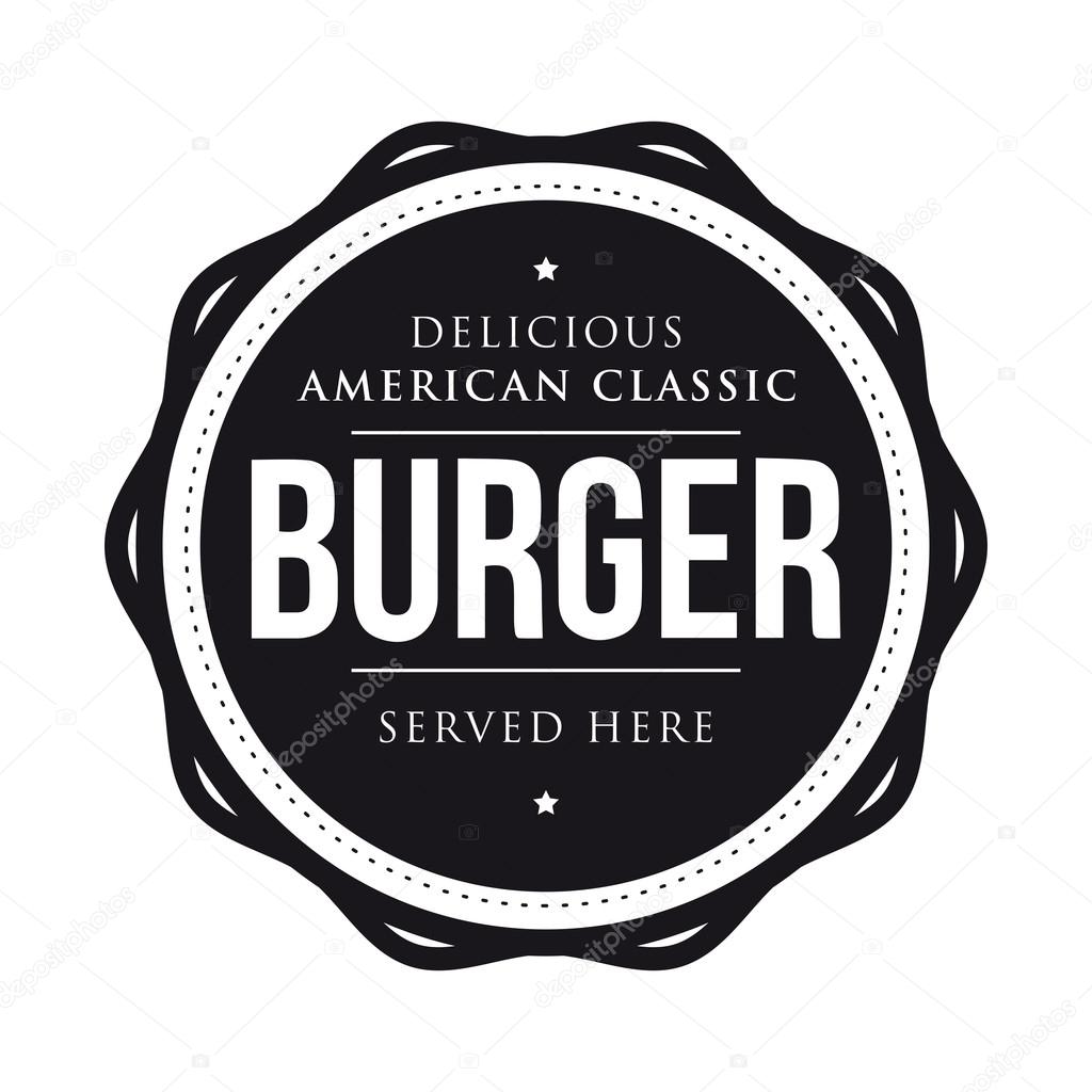 Burger vintage stamp logo