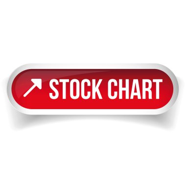 Hisse senedi grafiği düğme vektör