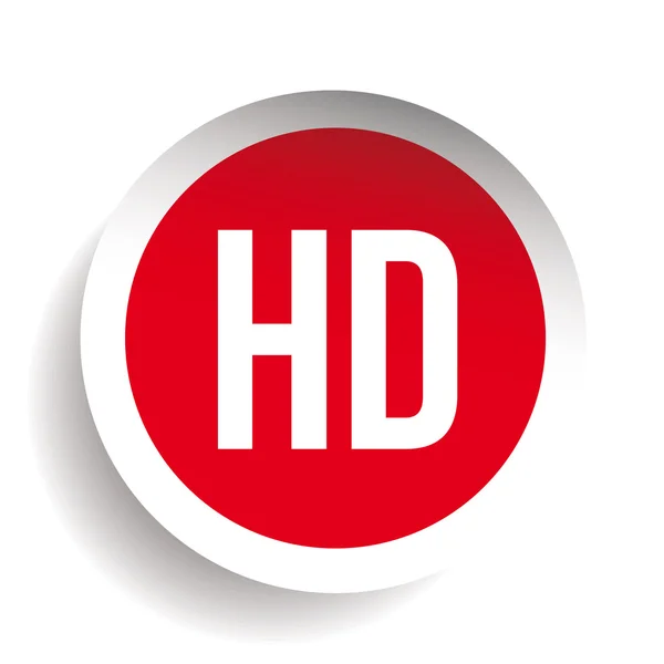 Przycisku HD - High Definition wektor — Wektor stockowy