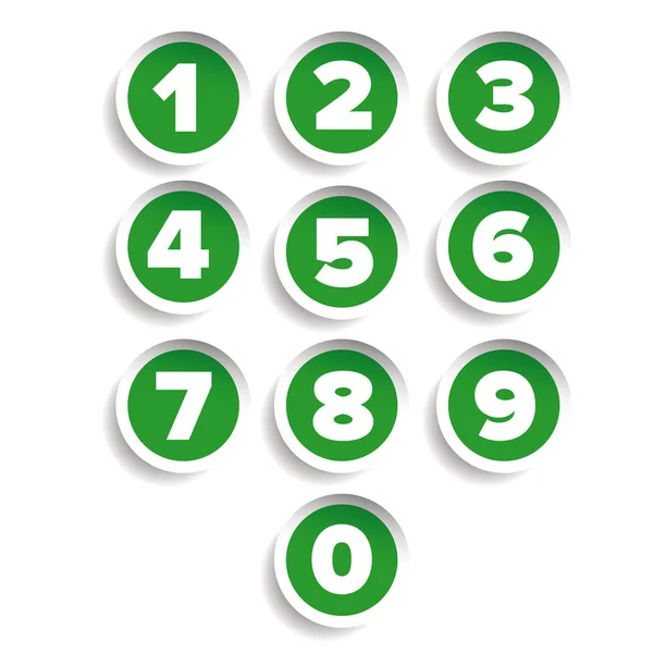 Kennzeichnungsvektor für Nummern — Stockvektor
