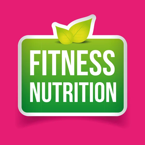 Fitness segno vettore nutrizione — Vettoriale Stock
