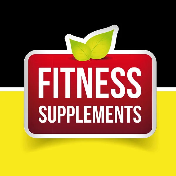 Fitness Supplements vector sign — Stock Vector