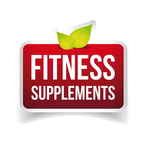 Fitness Supplements vector sign — Stock Vector