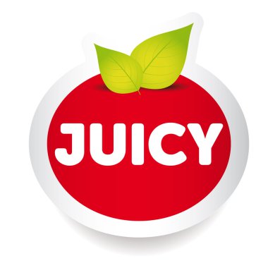 Sulu gıda etiketi vektör