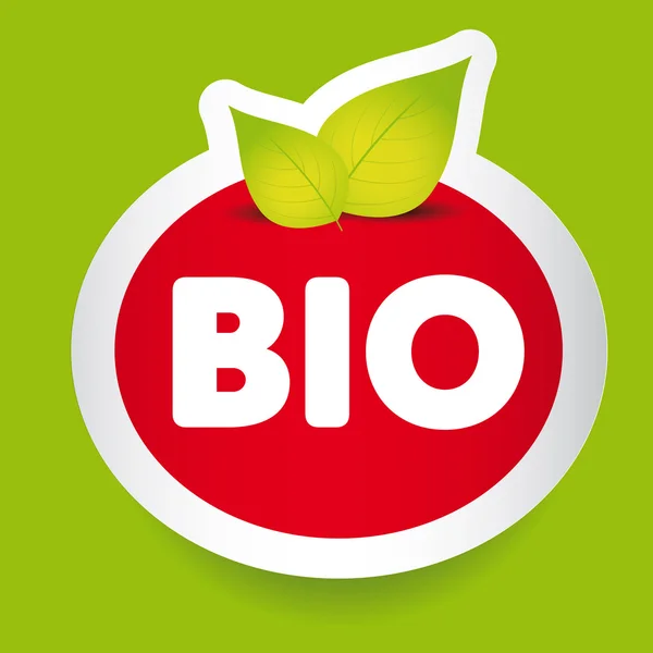 Bio alimento etiqueta vector — Vector de stock