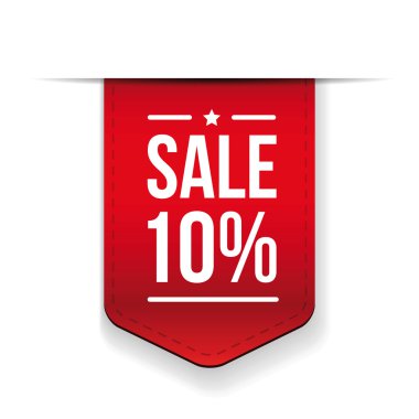 Satış afiş kırmızı pruva kapalı % 10