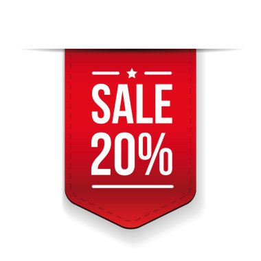 Satış afiş kırmızı pruva kapalı % 20