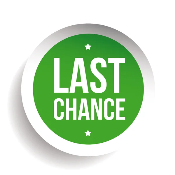 Last Chance round label — Stock Vector