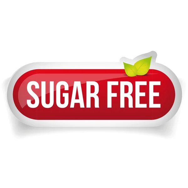 Icono de botón Sugar Free — Vector de stock