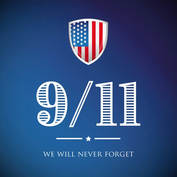 We will never forget - September 11, 2001 — Stock Vector