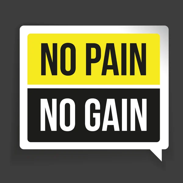 No Pain No Gain - workout and Fitness Motivation — стоковый вектор