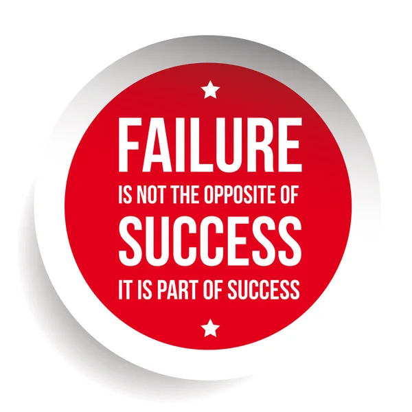 El fracaso no es opuesto al éxito - Motivación inspiradora qu — Archivo Imágenes Vectoriales