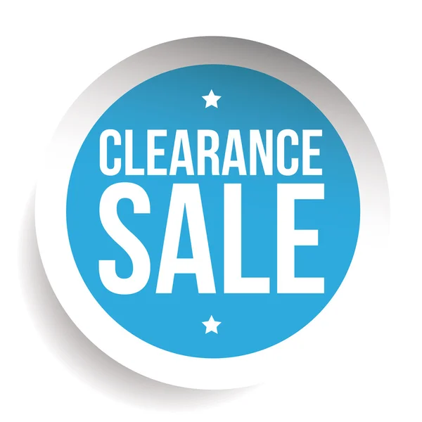 Clearance Sale blue vector label or tag — Stock Vector