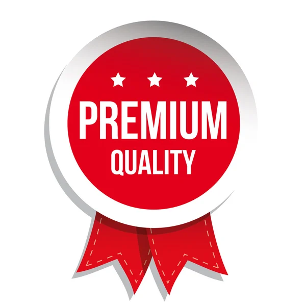 Premium kwaliteit label vector rood — Stockvector