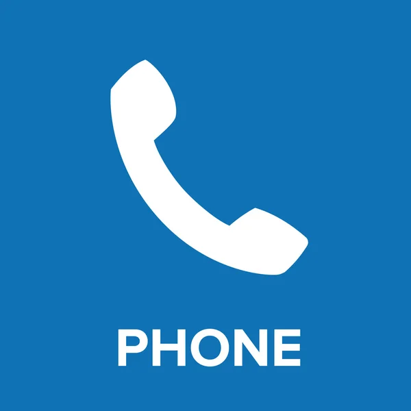 Phone icon vector blue — Stock Vector